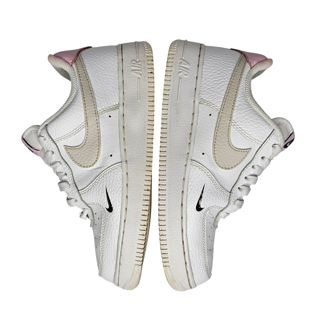 Nike Women 6 White Air Force 1 Low Tumbled Leather Sneakers HF9992-100 - Picture 6 of 14